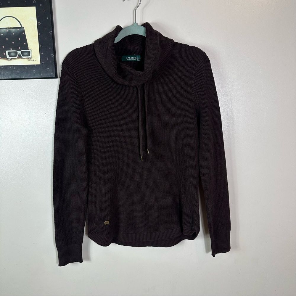 Ralph Lauren Dark Brown Cowl Neck Sweater